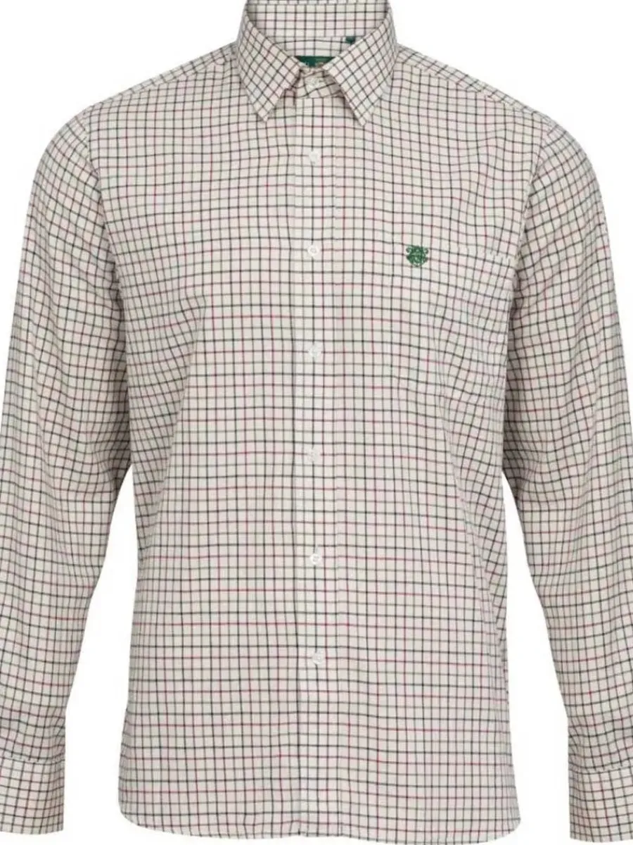 Alan Paine Aylesbury Shooting Shirt - Mens Country Check - Red