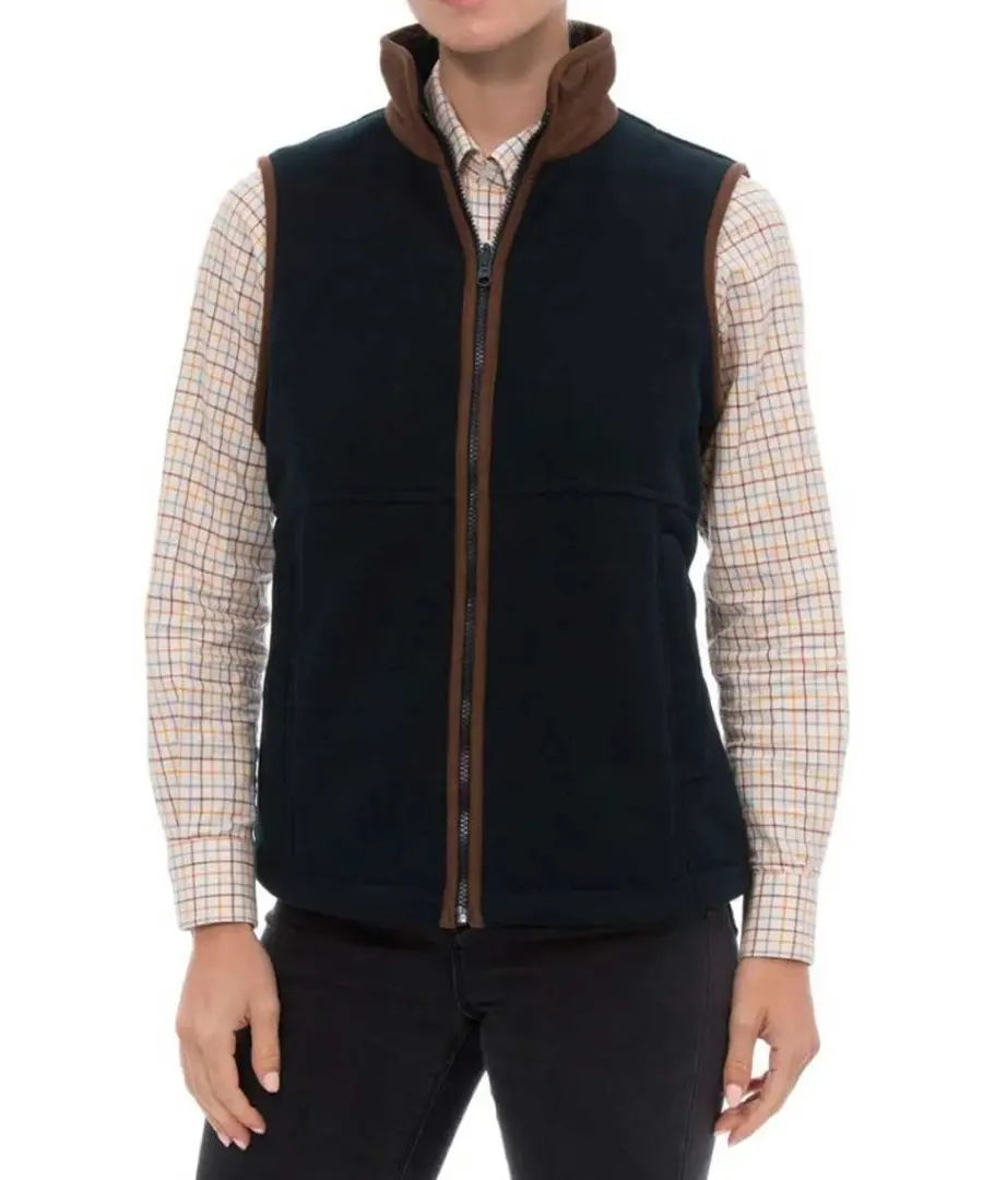 Women Alan Paine Aylsham Ladies Fleece Gilet - Dark Navy