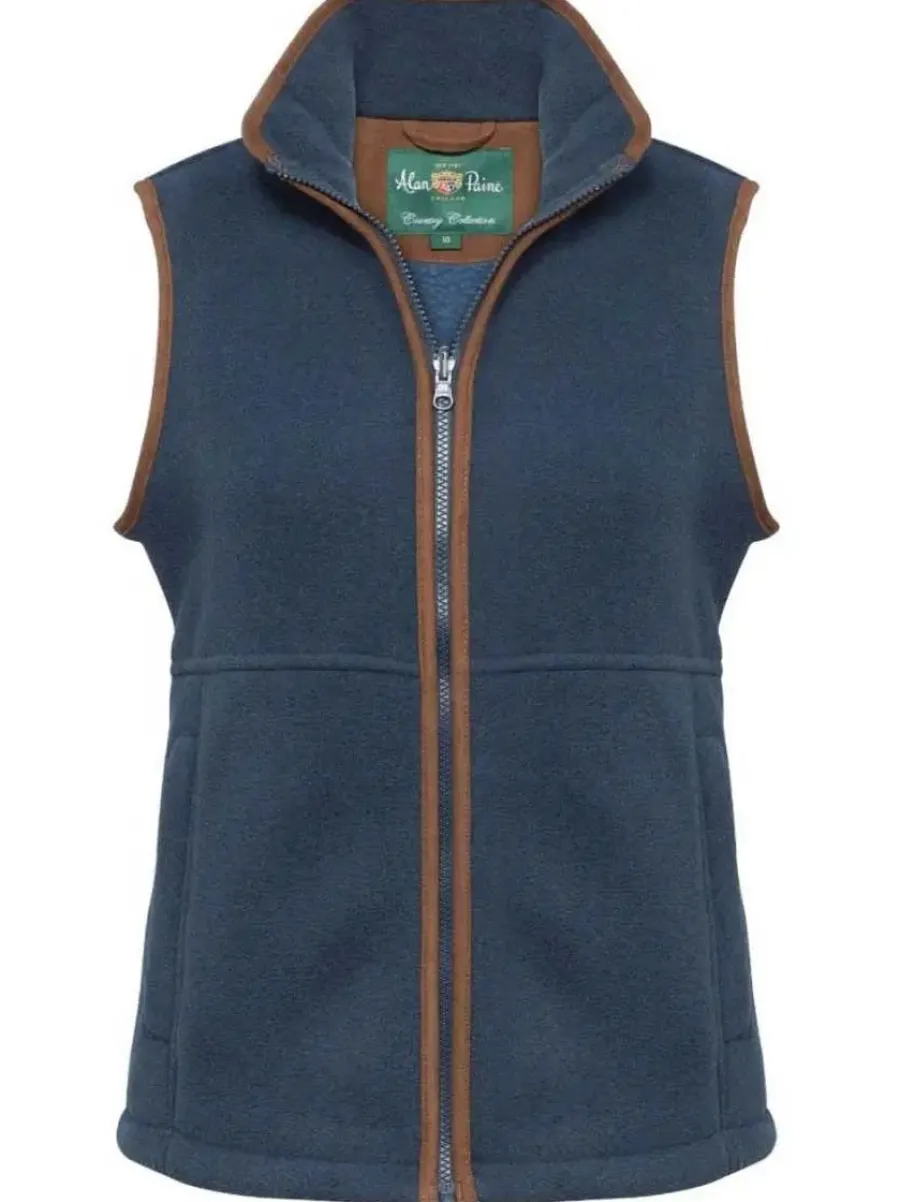 alan_paine_aylsham_ladies_1-2.webp Women Alan Paine Aylsham Ladies Fleece Gilet - Blue Steel