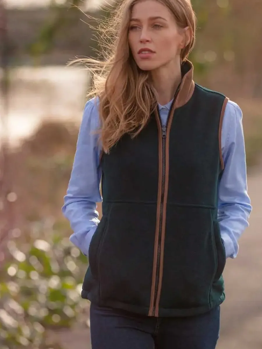 alan_paine_aylsham_ladies_3.webp Women Alan Paine Aylsham Ladies Fleece Gilet - Dark Navy