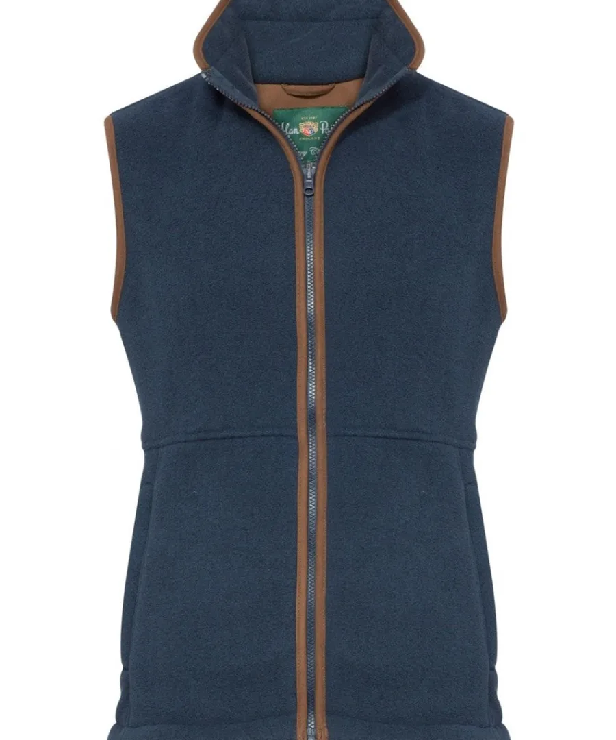 Alan Paine Aylsham Mens Fleece Gilet - Blue Steel