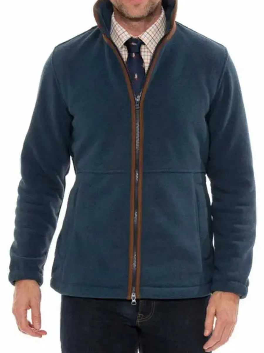 Alan Paine Aylsham Mens Fleece Jacket - Blue Steel