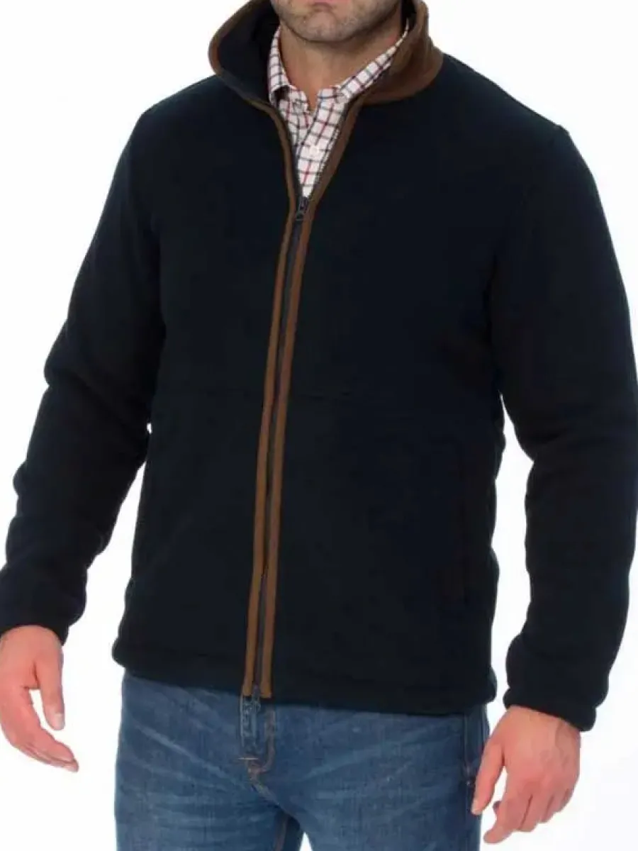 Alan Paine Aylsham Mens Fleece Jacket - Dark Navy