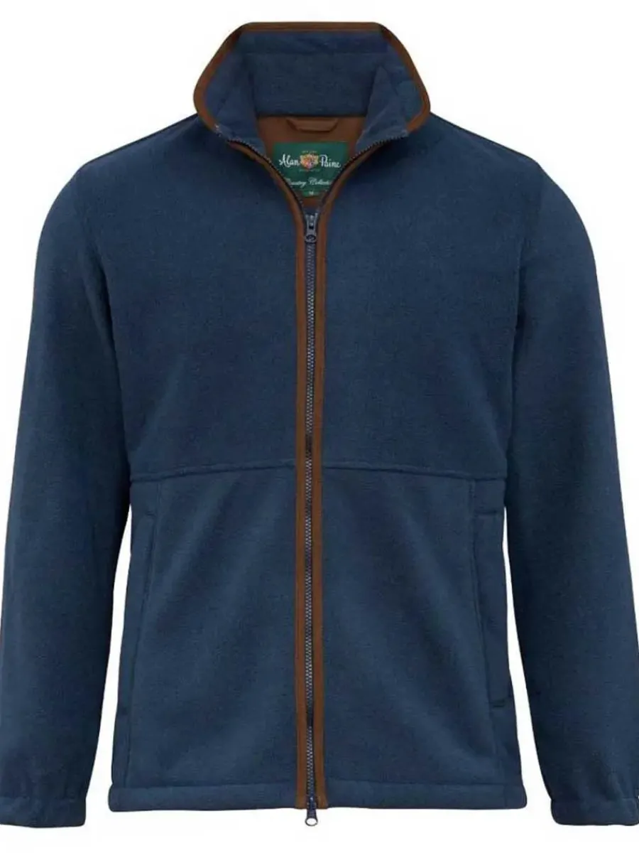 Alan Paine Aylsham Mens Fleece Jacket - Blue Steel