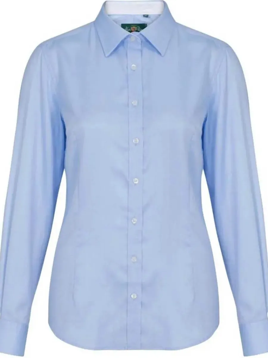 Women Alan Paine Bromford Shooting Shirt - Ladies - Baby Blue