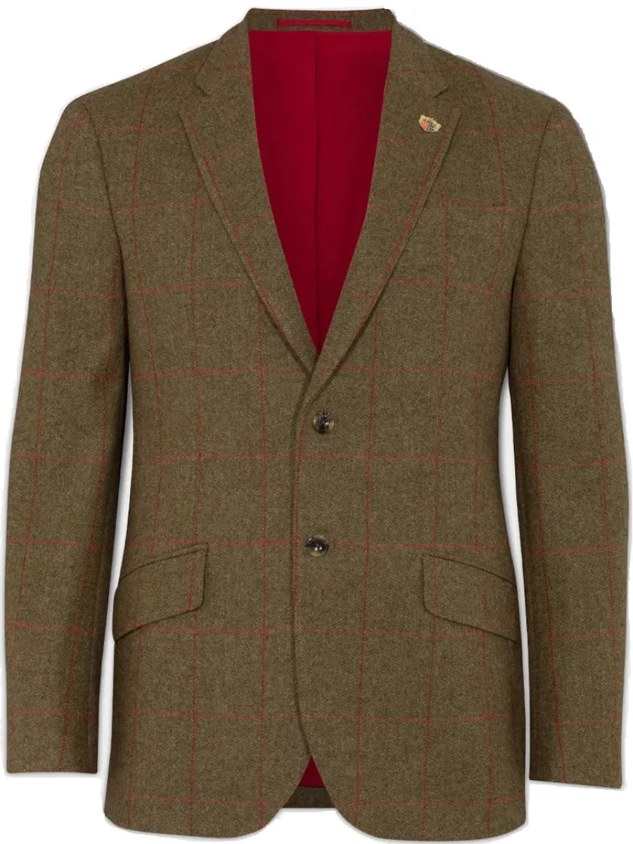 Alan Paine Combrook Mens Tweed Sports Blazer - Sage