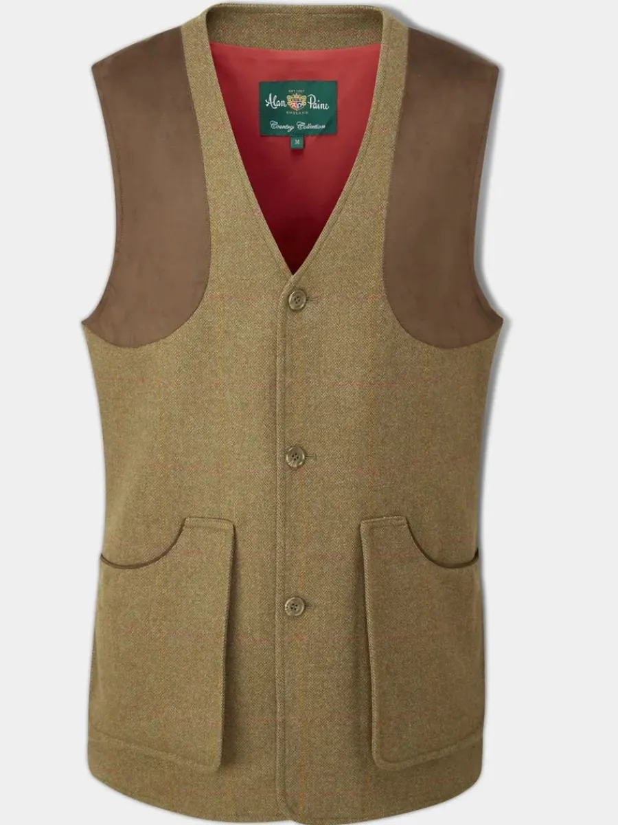 Alan Paine Combrook Mens Shooting Waistcoat - Hawthorn