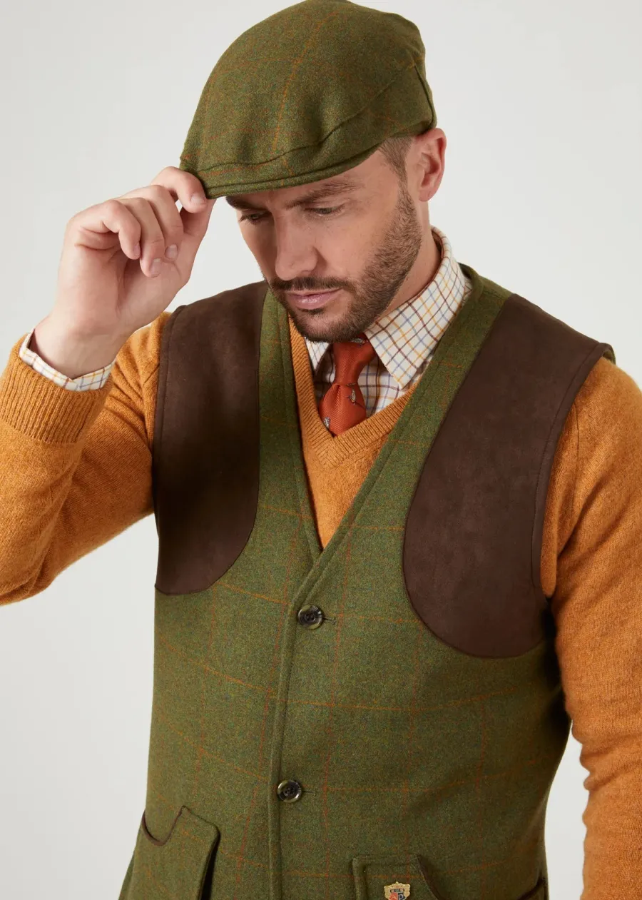 Alan Paine Combrook Mens Tweed Flat Cap -