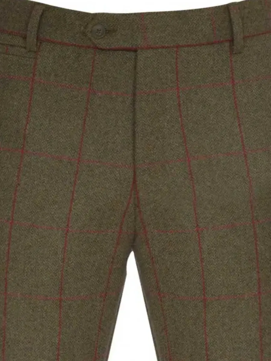 Alan Paine Combrook Mens Tweed Trousers - Sage