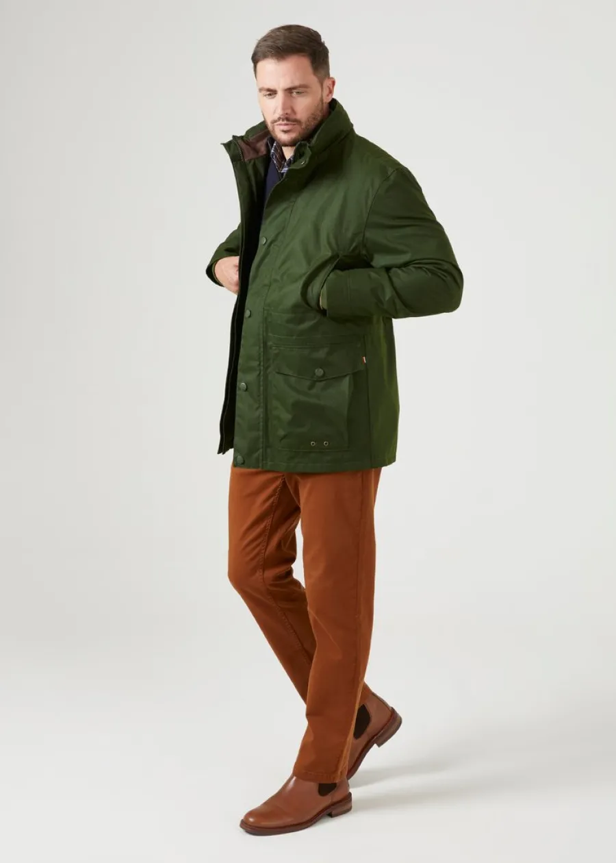 Alan Paine Fernley Field Coat - Mens Waterproof - Pesto