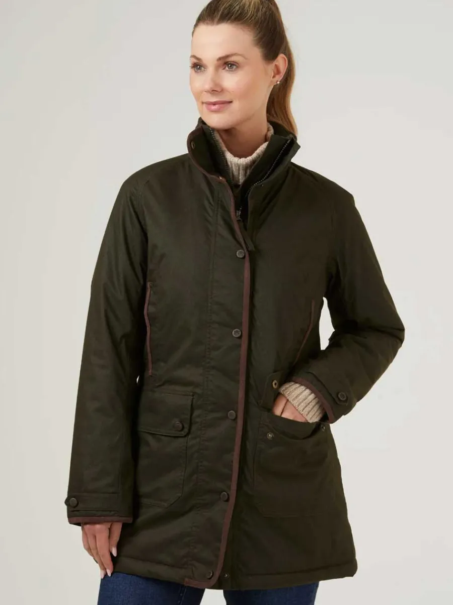 Women Alan Paine Fernley Weekend Coat - Ladies Waterproof - Woodland