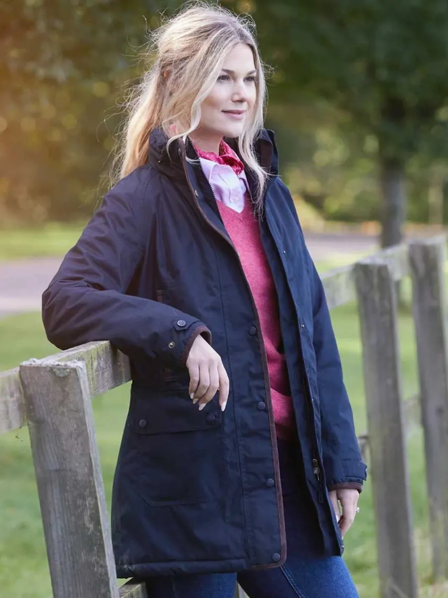 Women Alan Paine Fernley Weekend Coat - Ladies Waterproof - Navy