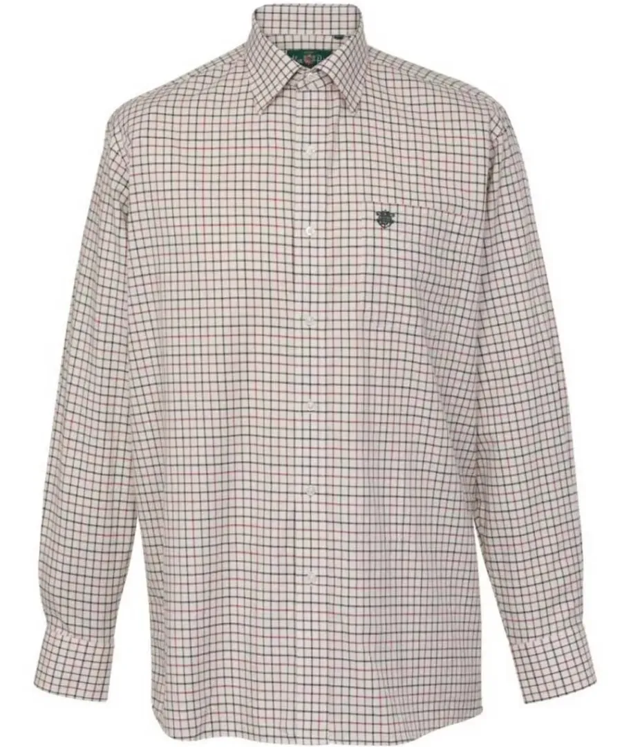 Alan Paine Ilkley Shooting Shirt - Kids Country Check - Country Red