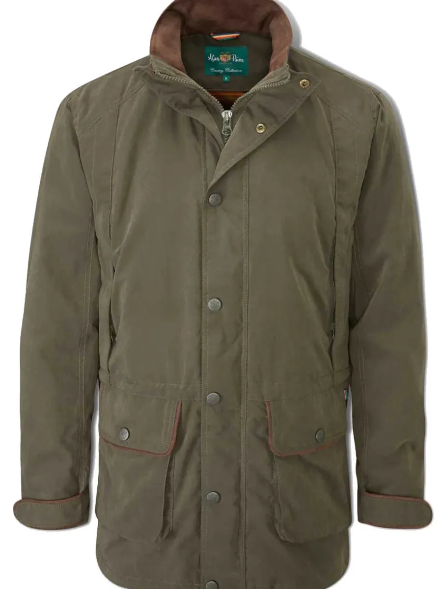 Alan Paine Milwood Mens Waterproof Shooting Coat - Olive