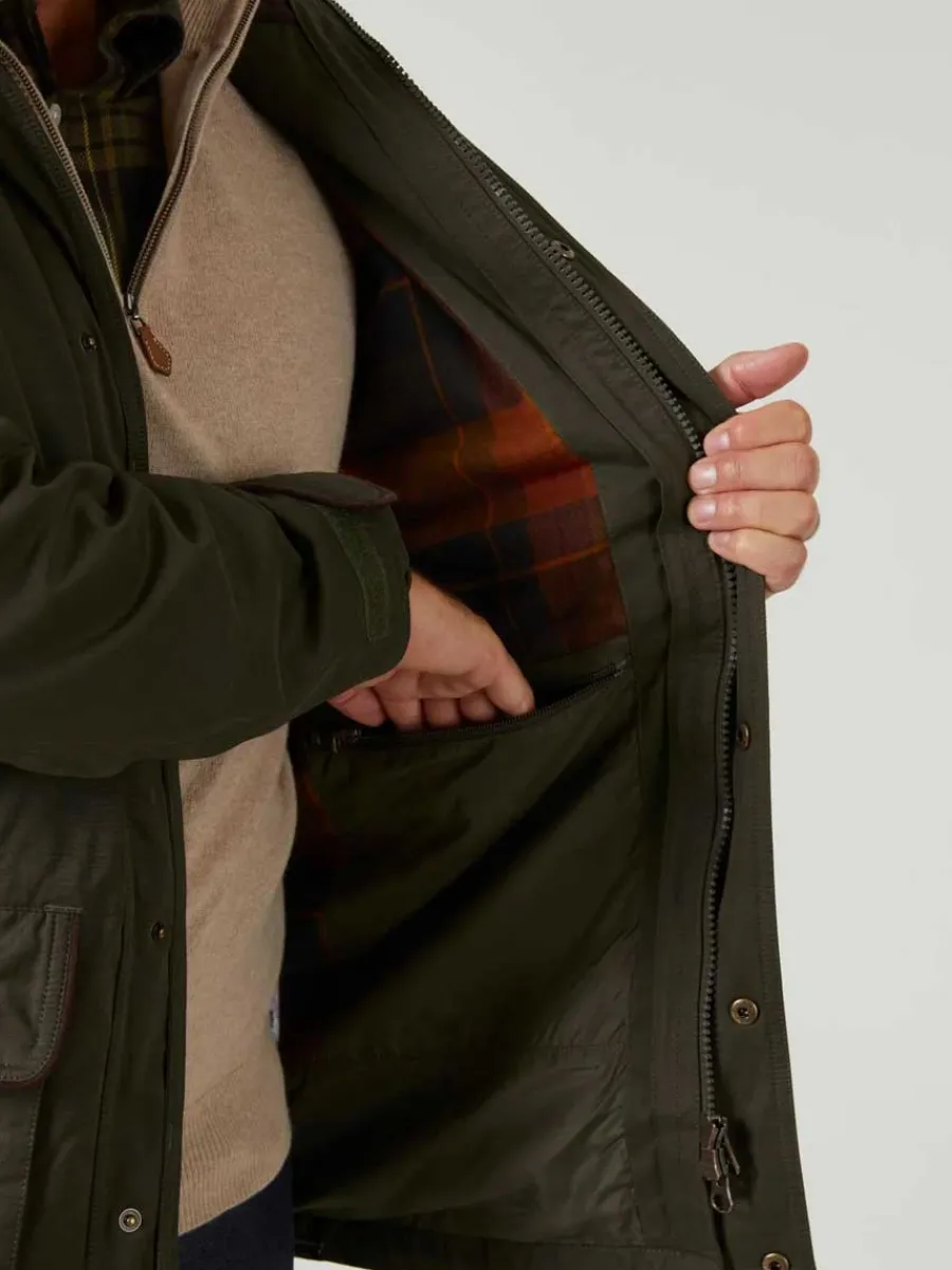 alan_paine_milwood_mens_w_3.webp Alan Paine Milwood Mens Waterproof Shooting Coat - Olive