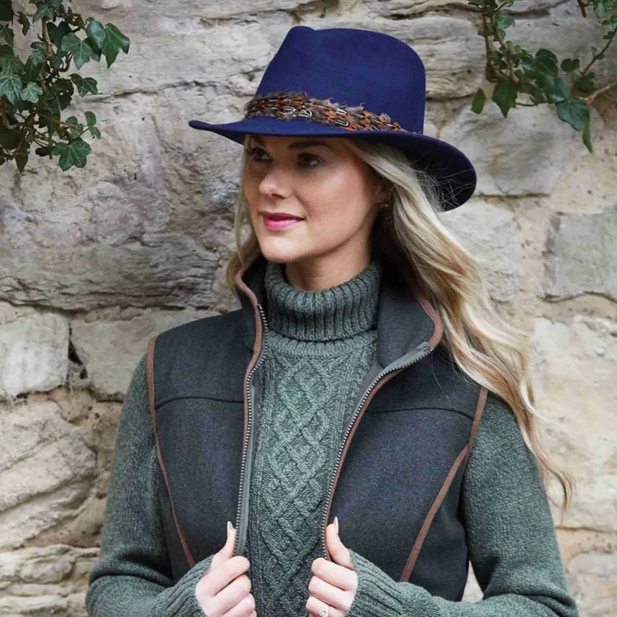 Women Alan Paine Richmond Fedora Hat -