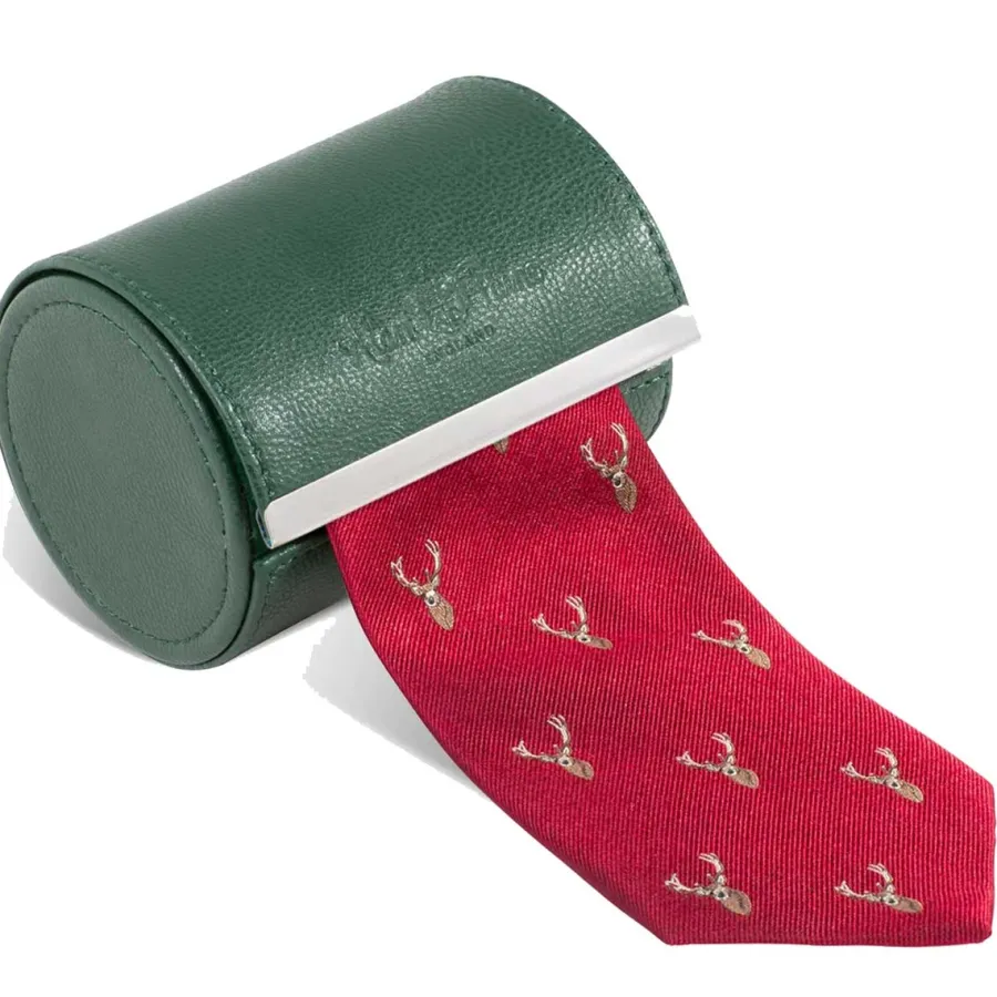 Women Alan Paine Ripon Silk Tie - Stags Head Design -