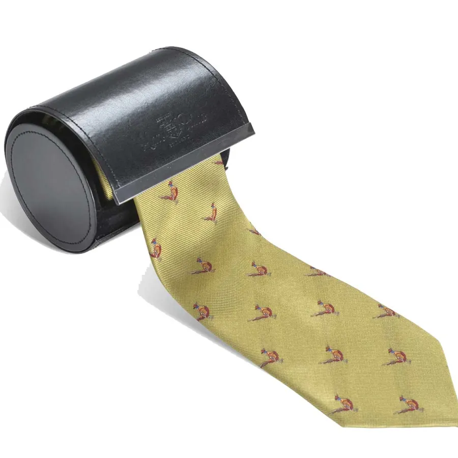 Women Alan Paine Ripon Silk Tie - Standing Pheasant Design -