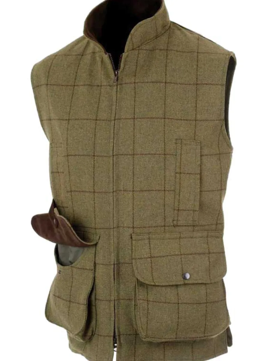 Alan Paine Rutland Mens Zip Waistcoat - Lichen