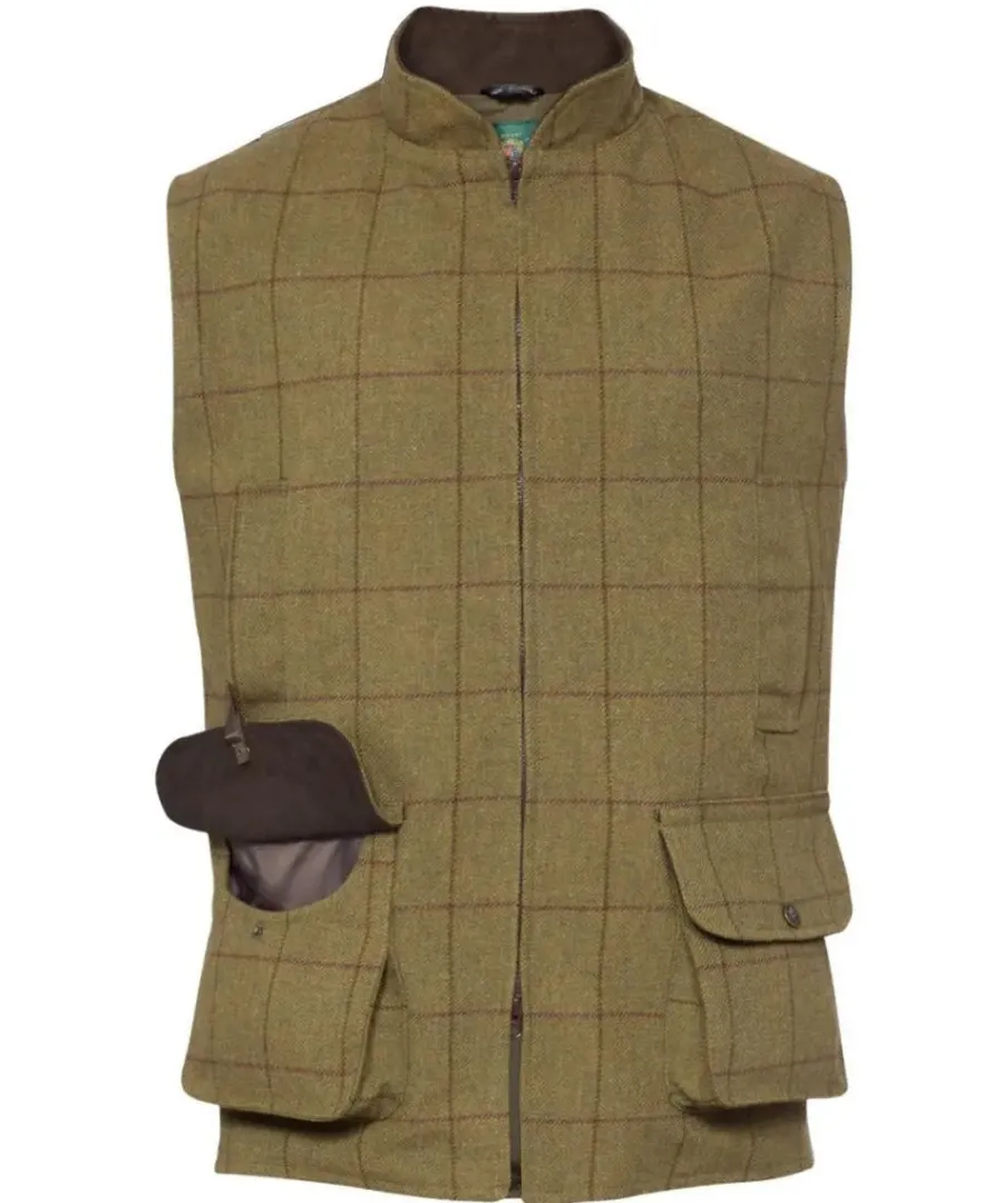 Alan Paine Rutland Waistcoat - Kids Tweed - Lichen