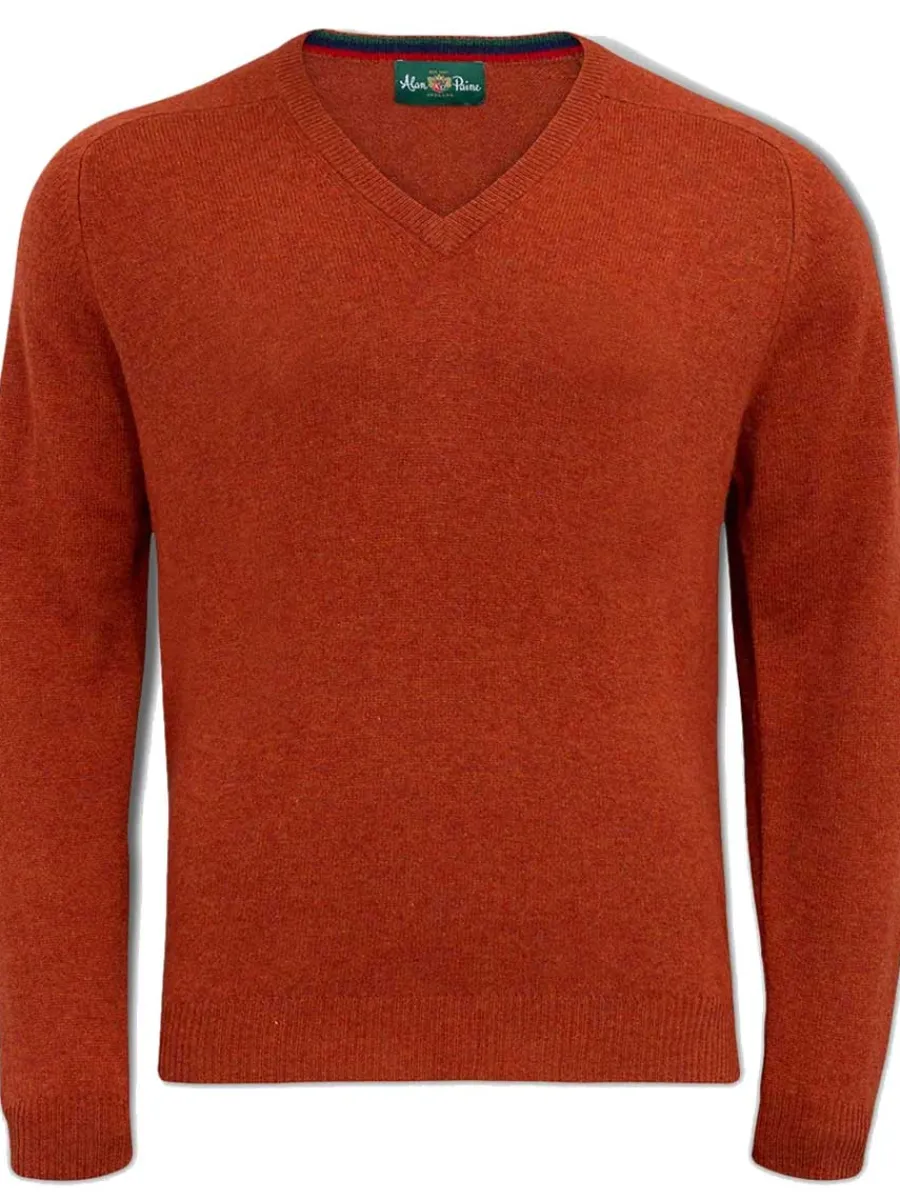 Alan Paine Streetly Men's V Neck Lambswool Jumper -