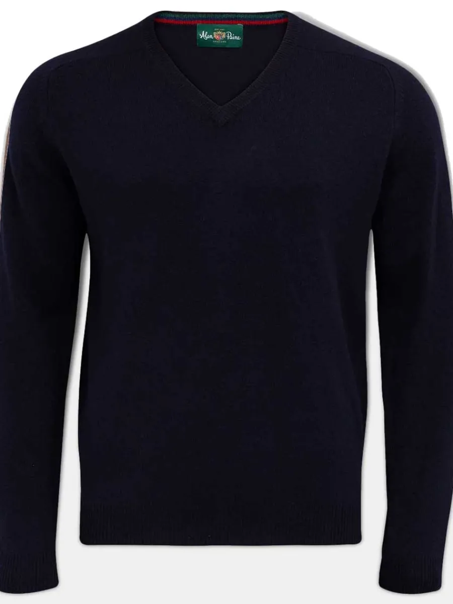 Alan Paine Streetly Men's V Neck Lambswool Jumper -