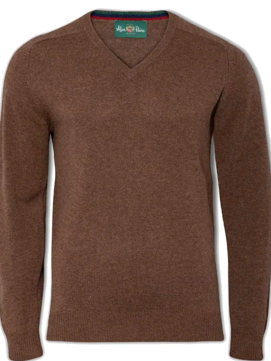 Alan Paine Streetly Men's V Neck Lambswool Jumper -