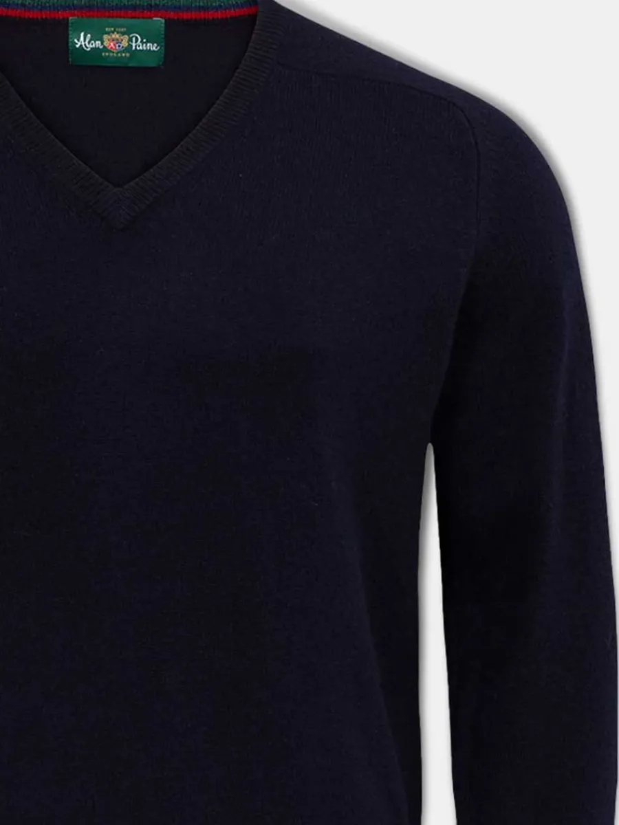 Alan Paine Streetly Men's V Neck Lambswool Jumper -