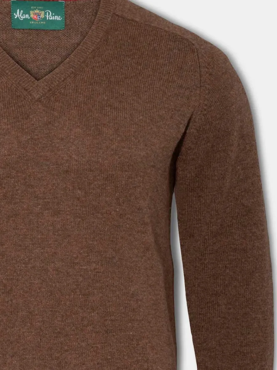 Alan Paine Streetly Men's V Neck Lambswool Jumper -