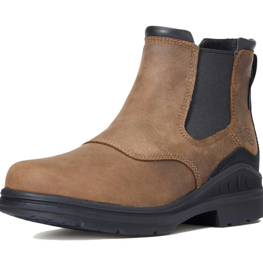 Ariat Barnyard Twin Gore II Waterproof Boots - Mens - Antique Brown
