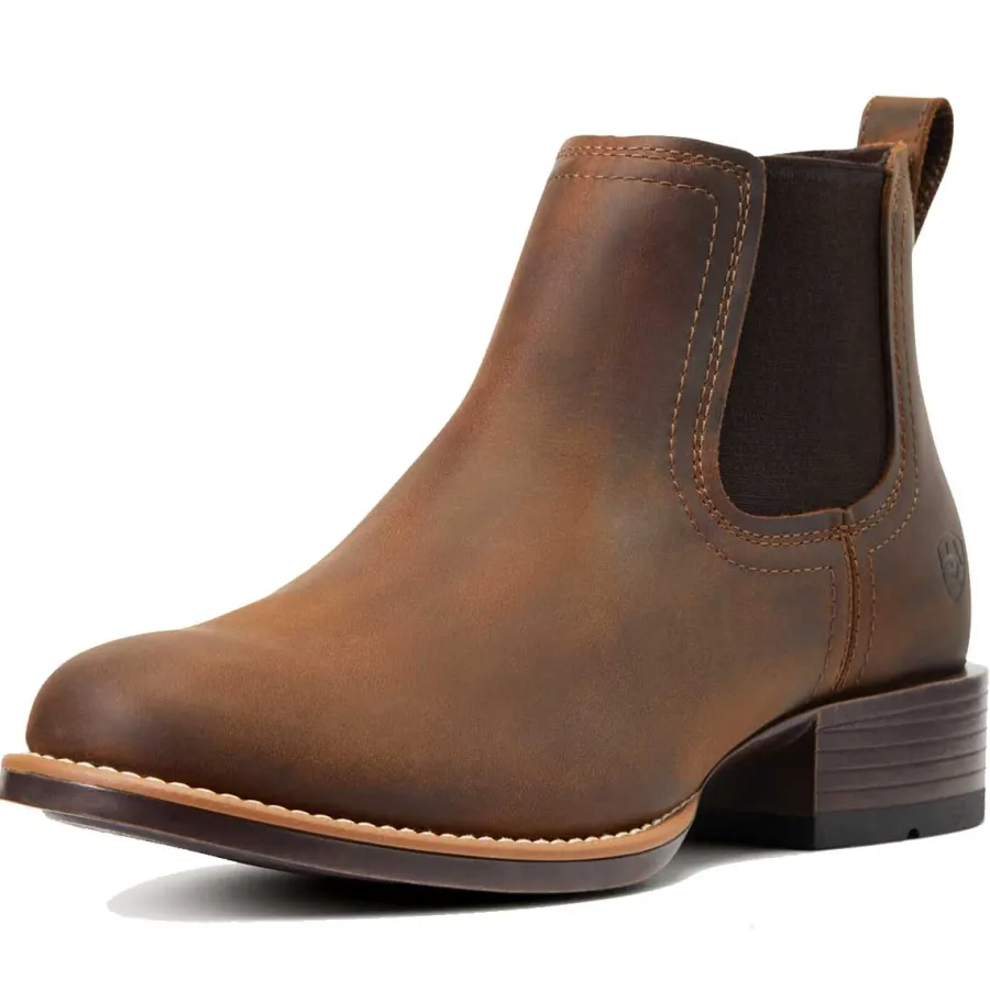 Ariat Booker Ultra Round Toe Western Boots - Mens - Distressed Tan