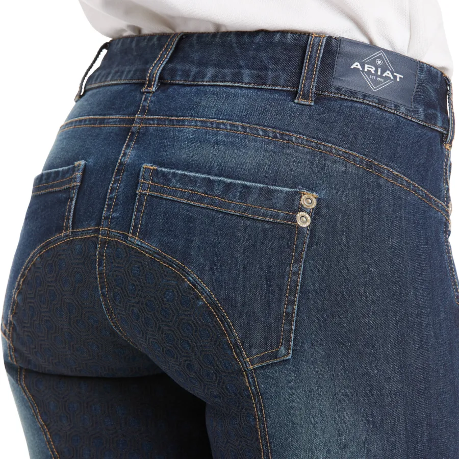 ariat_halo_denim_riding_b_1.webp Women Ariat Halo Denim Riding Breeches – Womens Full Seat - Marine Blue