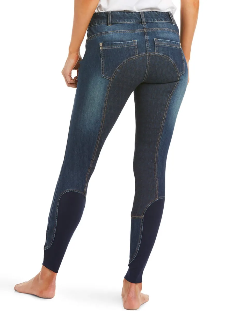 ariat_halo_denim_riding_b_2.webp Women Ariat Halo Denim Riding Breeches – Womens Full Seat - Marine Blue