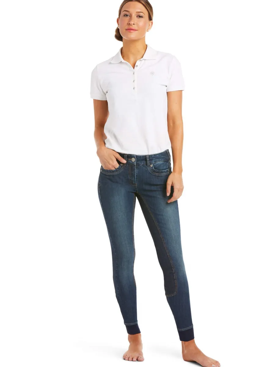 ariat_halo_denim_riding_b_5.webp Women Ariat Halo Denim Riding Breeches – Womens Full Seat - Marine Blue