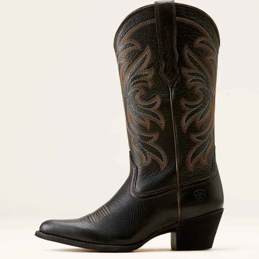 Ariat Heritage J Toe Stretchfit Western Boots - Womens Cowgirl - Black
