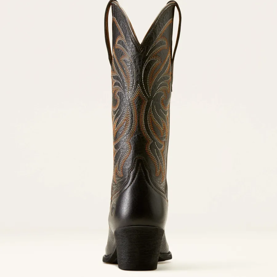 Ariat Heritage J Toe Stretchfit Western Boots - Womens Cowgirl - Black