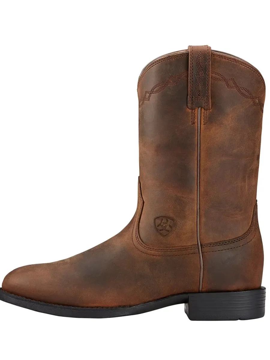 Ariat Heritage Roper Boots - Womens Western - Distressed Brown