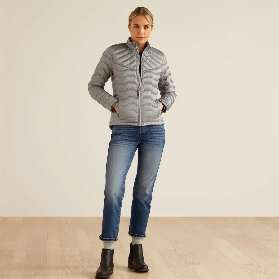 ariat_ideal_down_insulate_4.webp Women Ariat Ideal Down Insulated Jacket - Womens - Iridescent Ultimate Grey