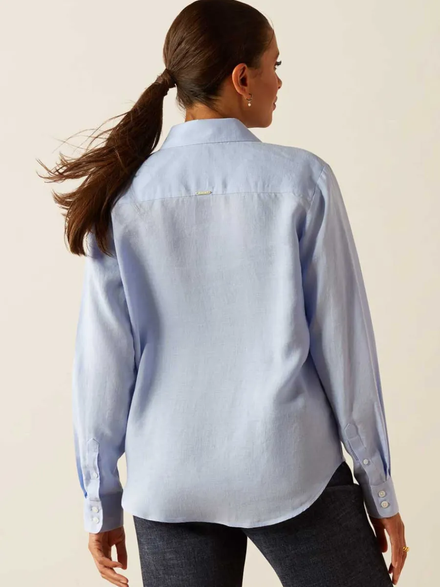 ariat_pocklington_blouse__2.webp Women Ariat Pocklington Blouse - Womens - Pacific Blue