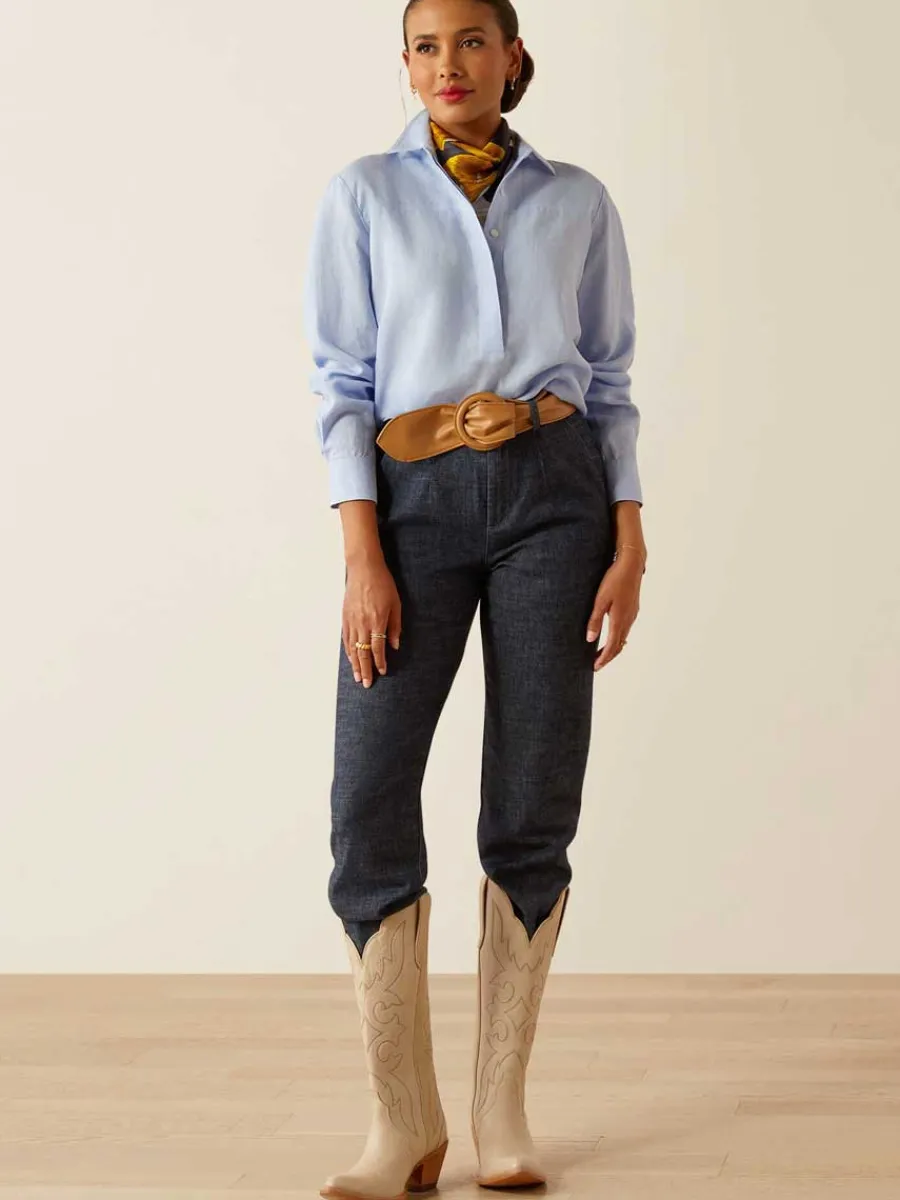 ariat_pocklington_blouse__3.webp Women Ariat Pocklington Blouse - Womens - Pacific Blue