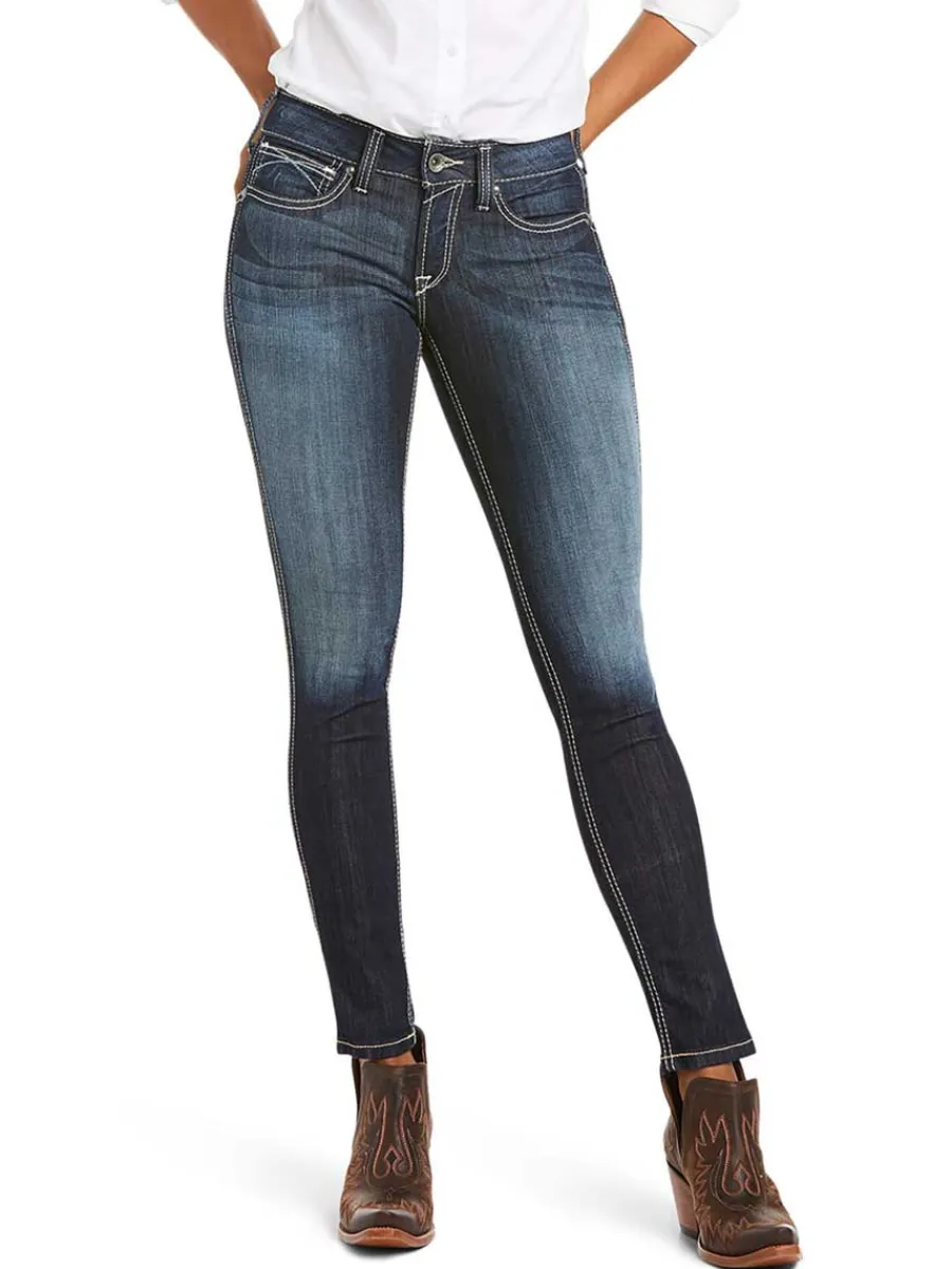 Women Ariat R.E.A.L Ella Skinny Jeans - Ladies - Mid Rise Outseam