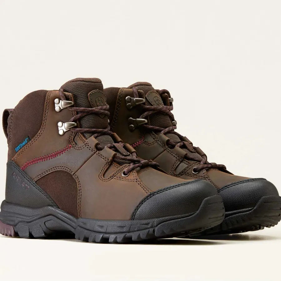 Women Ariat Skyline Mid H20 Waterproof Boots - Womens - Chocolate Brown