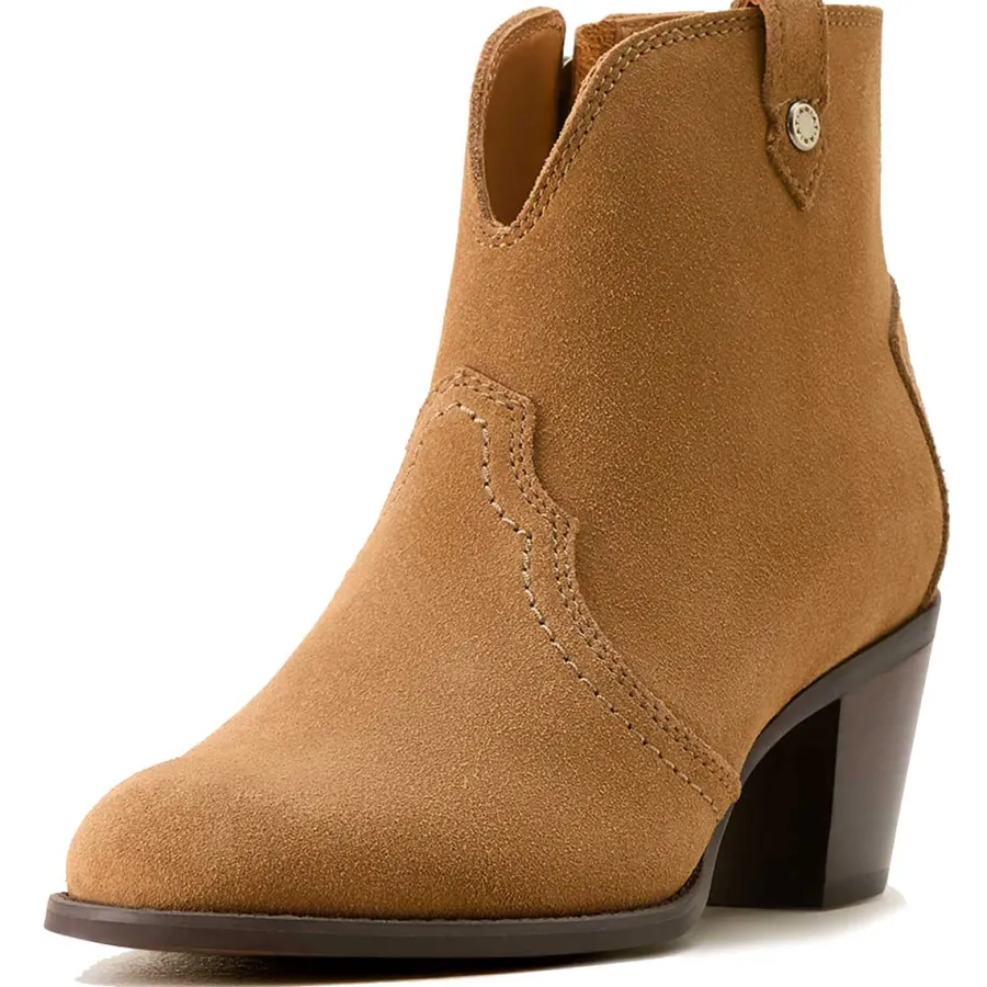 Ariat Tilbury Ankle Western Boots - Womens - Carmel Suede