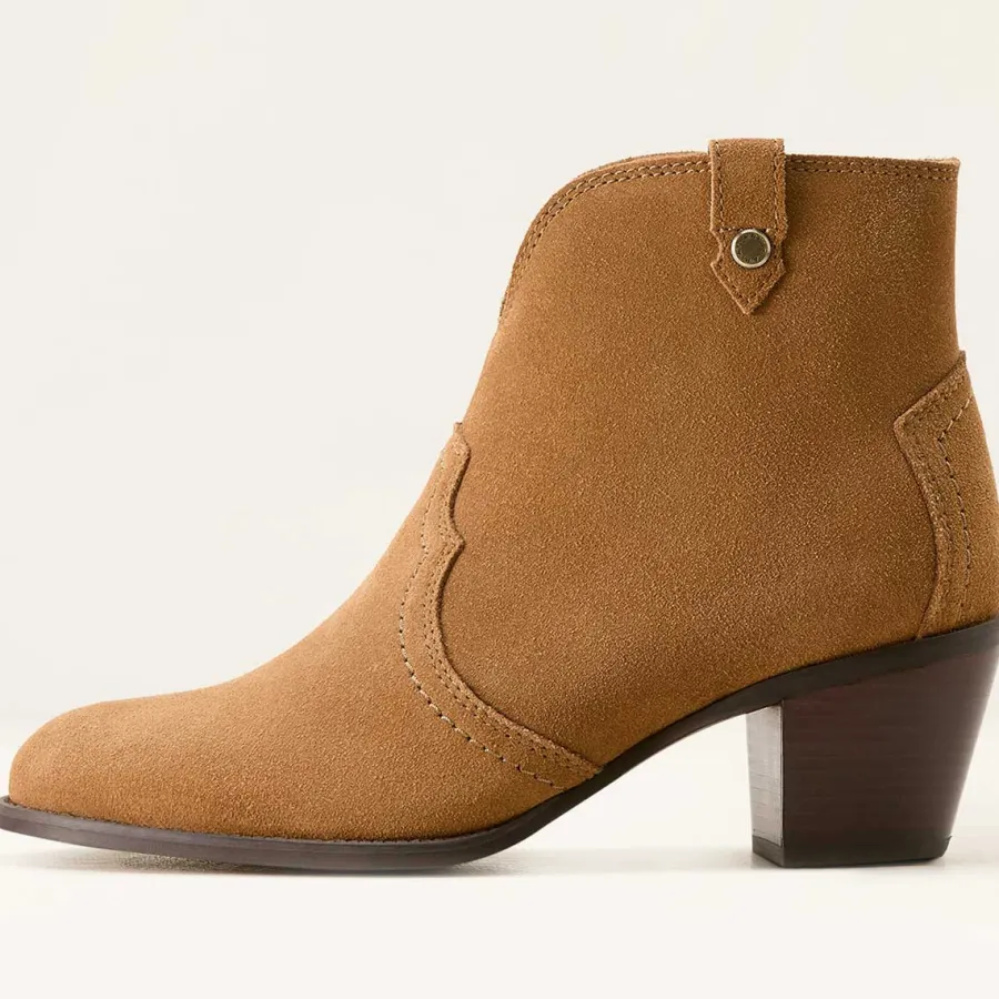 Ariat Tilbury Ankle Western Boots - Womens - Carmel Suede