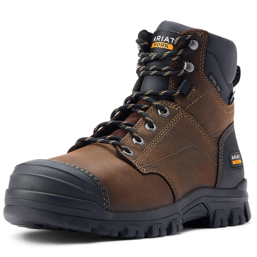 Ariat Treadfast 6" Lace Work Boots - Mens Waterproof Steel Toe Cap - D