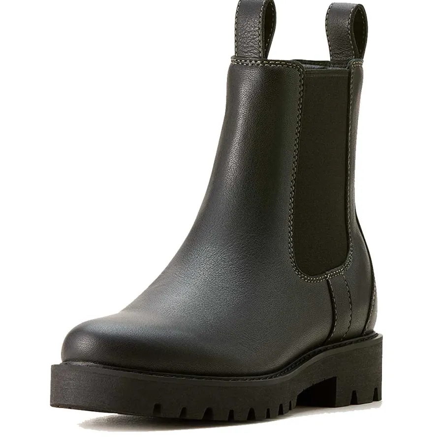 Ariat Wexford Lug Mid Waterproof Chelsea Boots - Womens - Jet Black