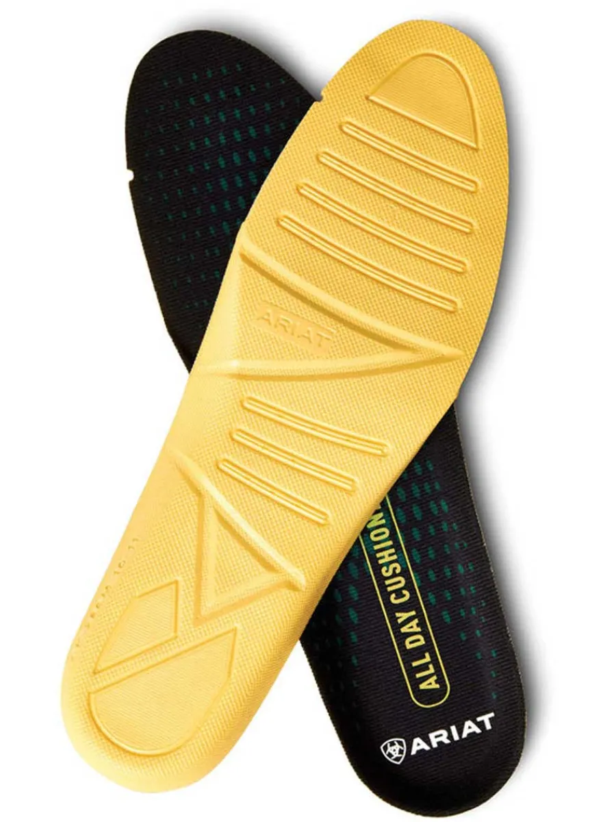 Ariat Womens Insoles - All Day Cushioning Round Toe - Black