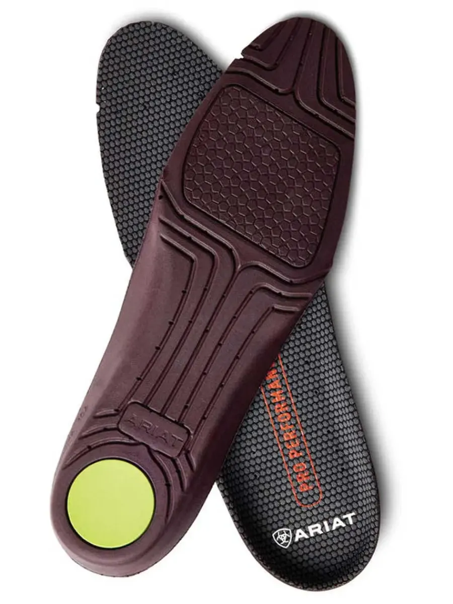 Women Ariat Womens Insoles - Pro Performance Round Toe - Black