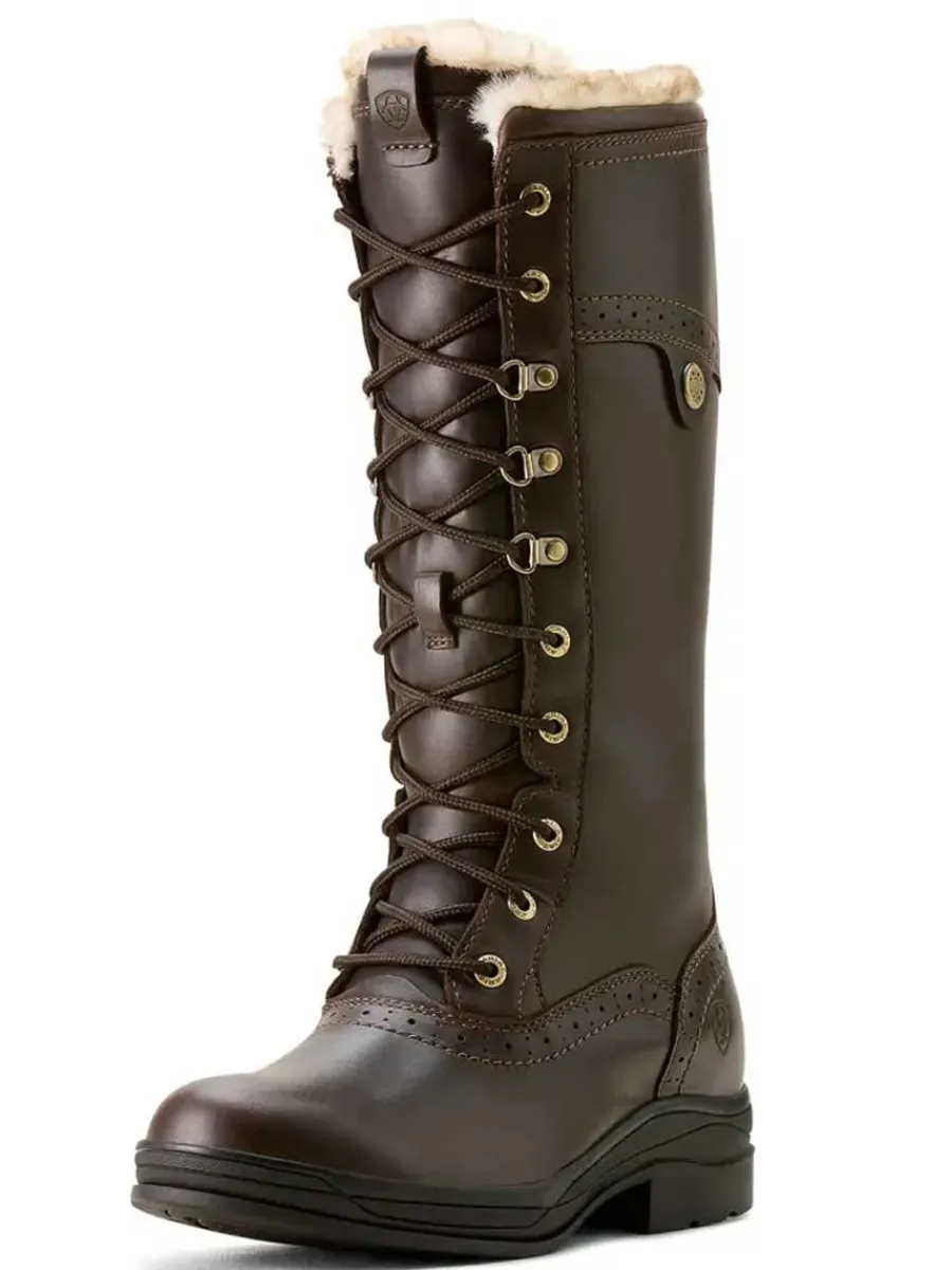 Women Ariat Wythburn II Sherpa Waterproof Boots - Womens - Dark Mocha
