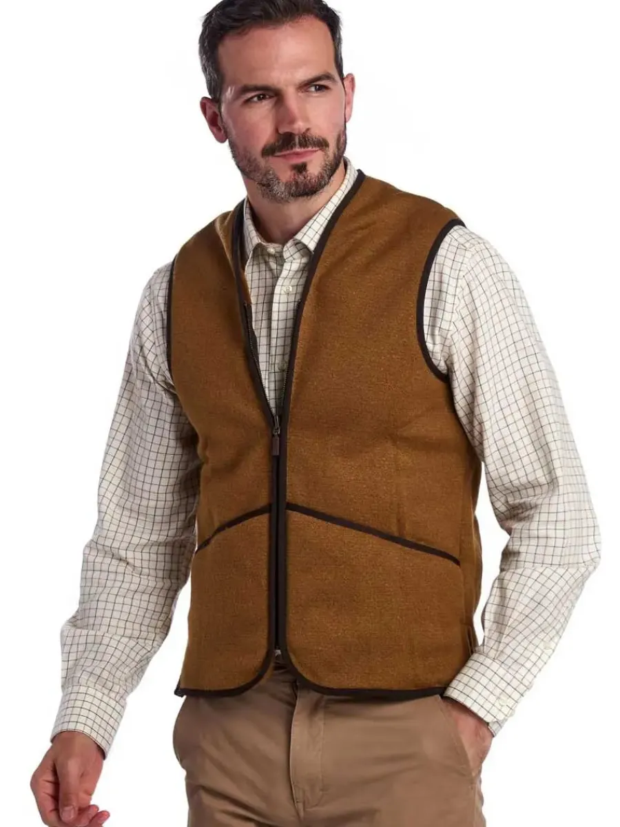 Barbour - Men's Warm Pile Waistcoat/Zip-In Liner - Brown